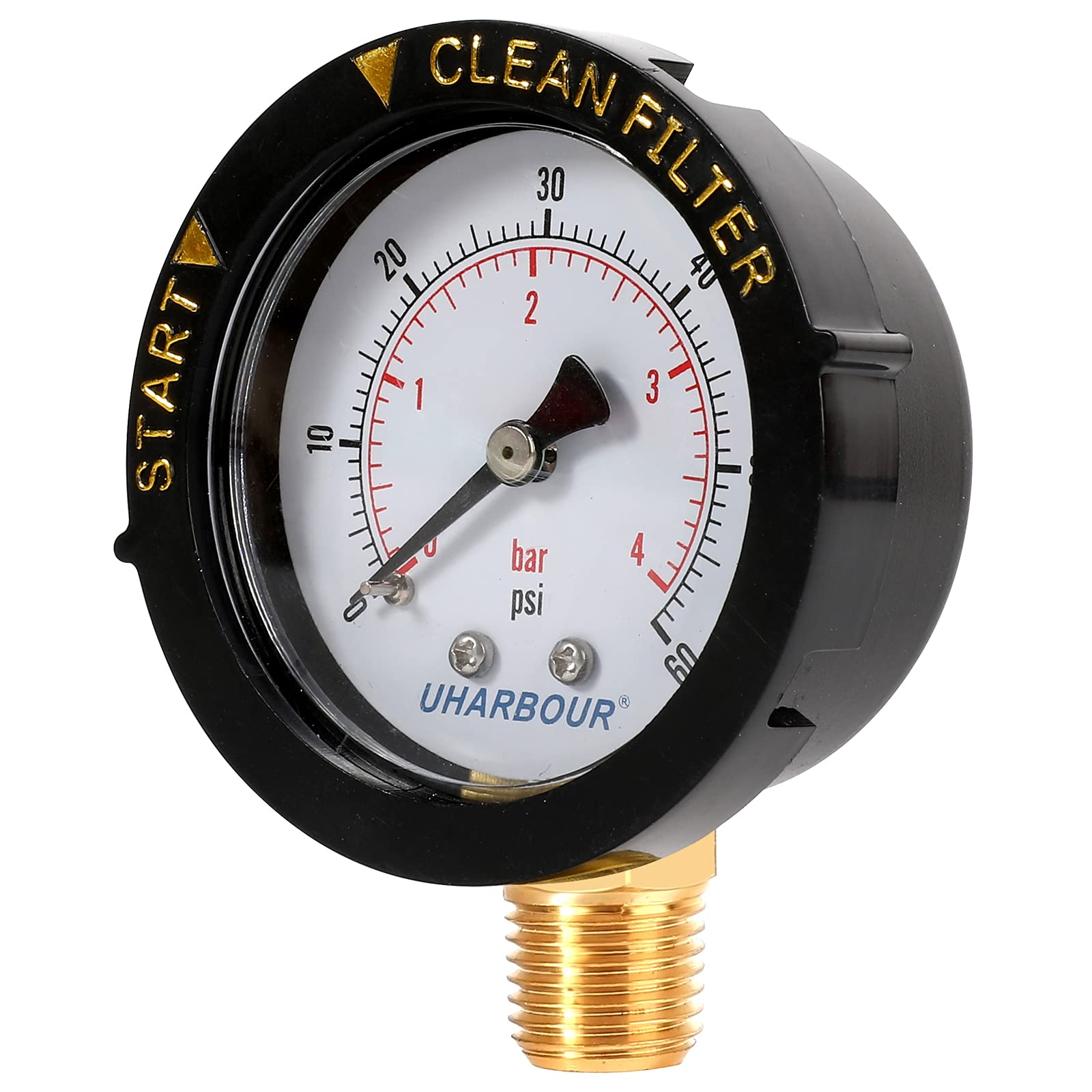 Uharbour Pool Filter Pressure Gauge dial with clear markings