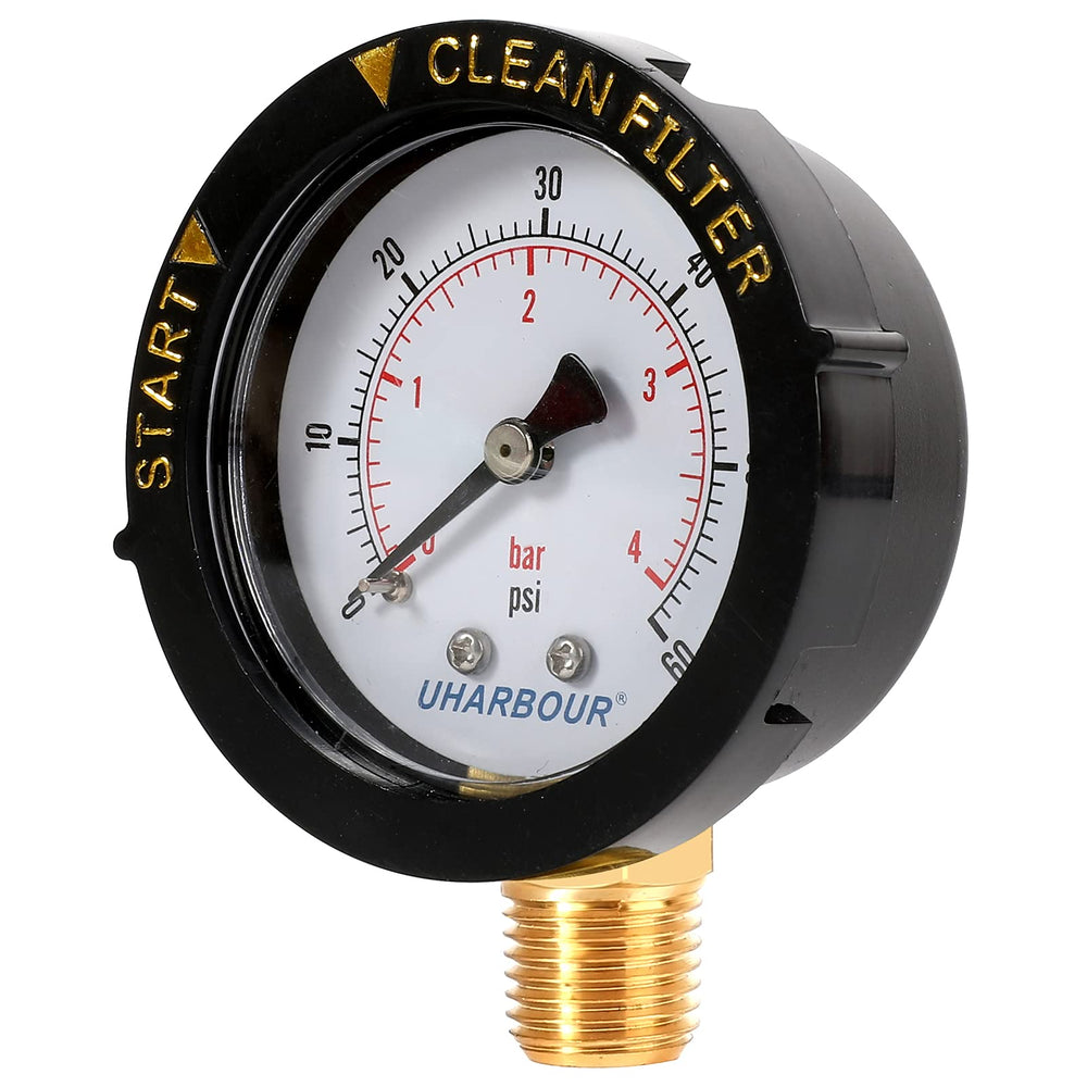 Uharbour Pool Filter Pressure Gauge dial with clear markings