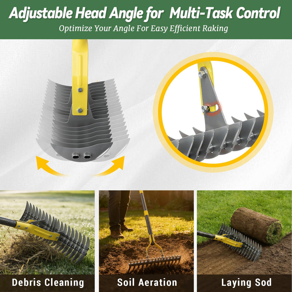 UIABOPZ Thatch Rake showing dual-sided tines
