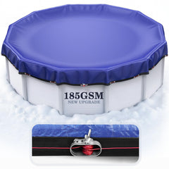 UIRWAY 12FT pool cover blue round model front view