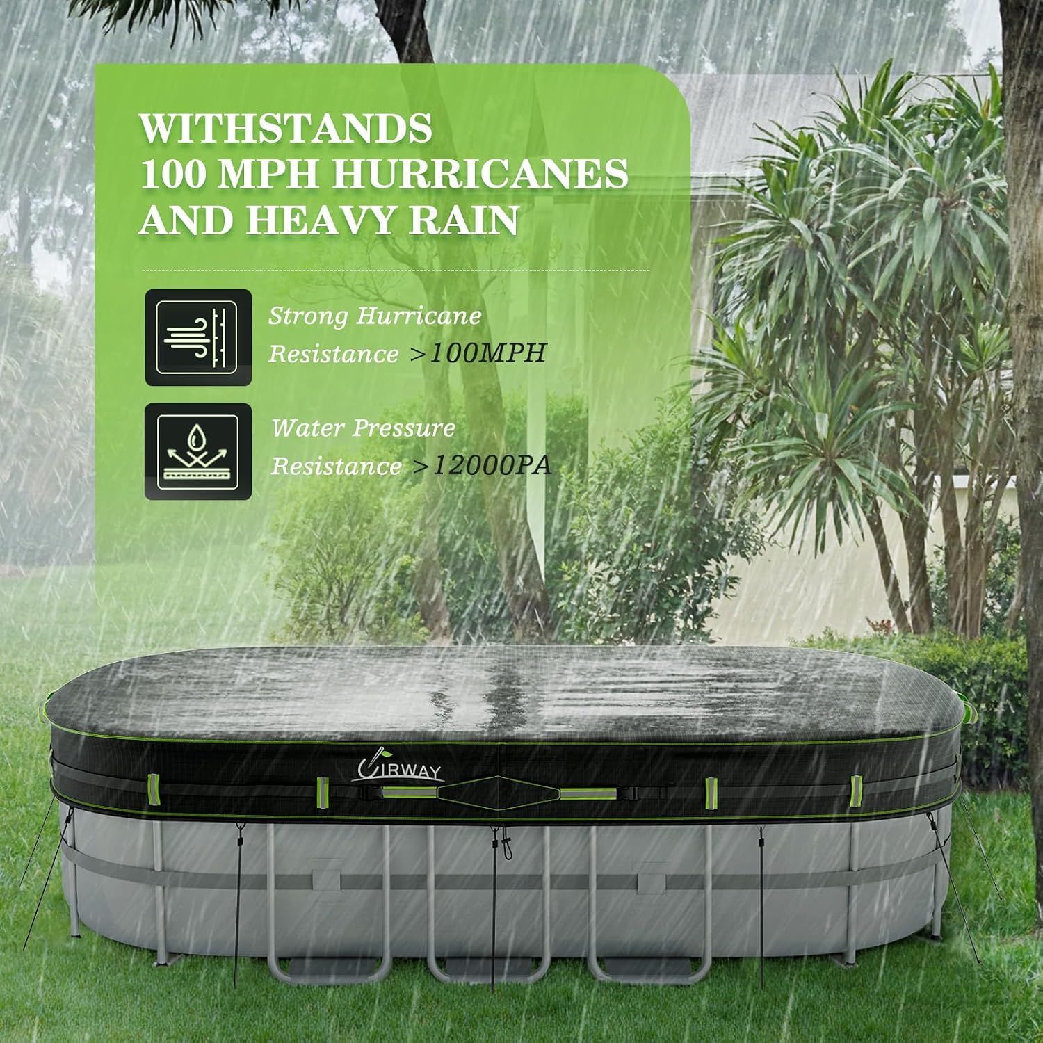 UIRWAY 12x21 FT Winter Oval Pool Cover packaging