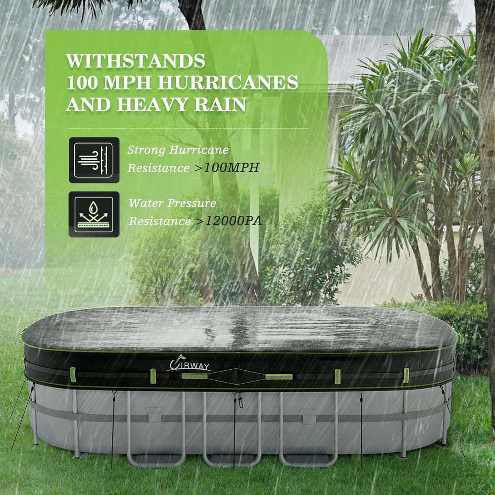 UIRWAY 12x21 FT Winter Oval Pool Cover packaging