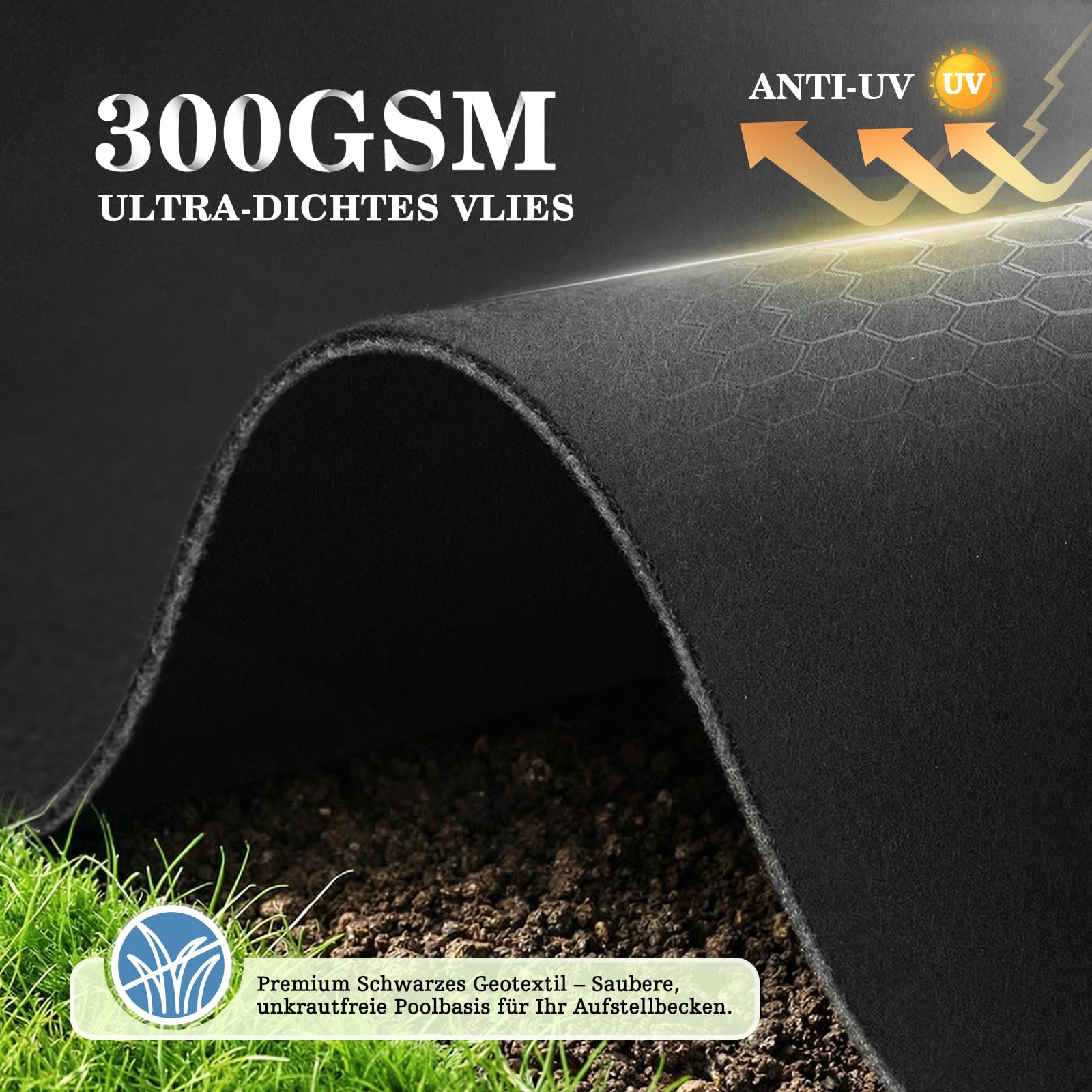 UIRWAY 15FT pool liner pad one-piece design