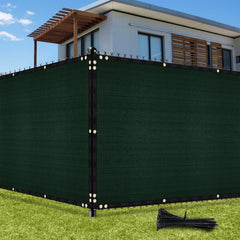 UIRWAY Fence Privacy Screen 4ft x 50ft green model front view
