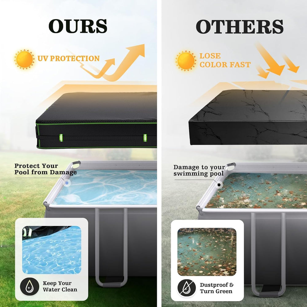 UIRWAY pool cover features adjustable bottom drawstrings