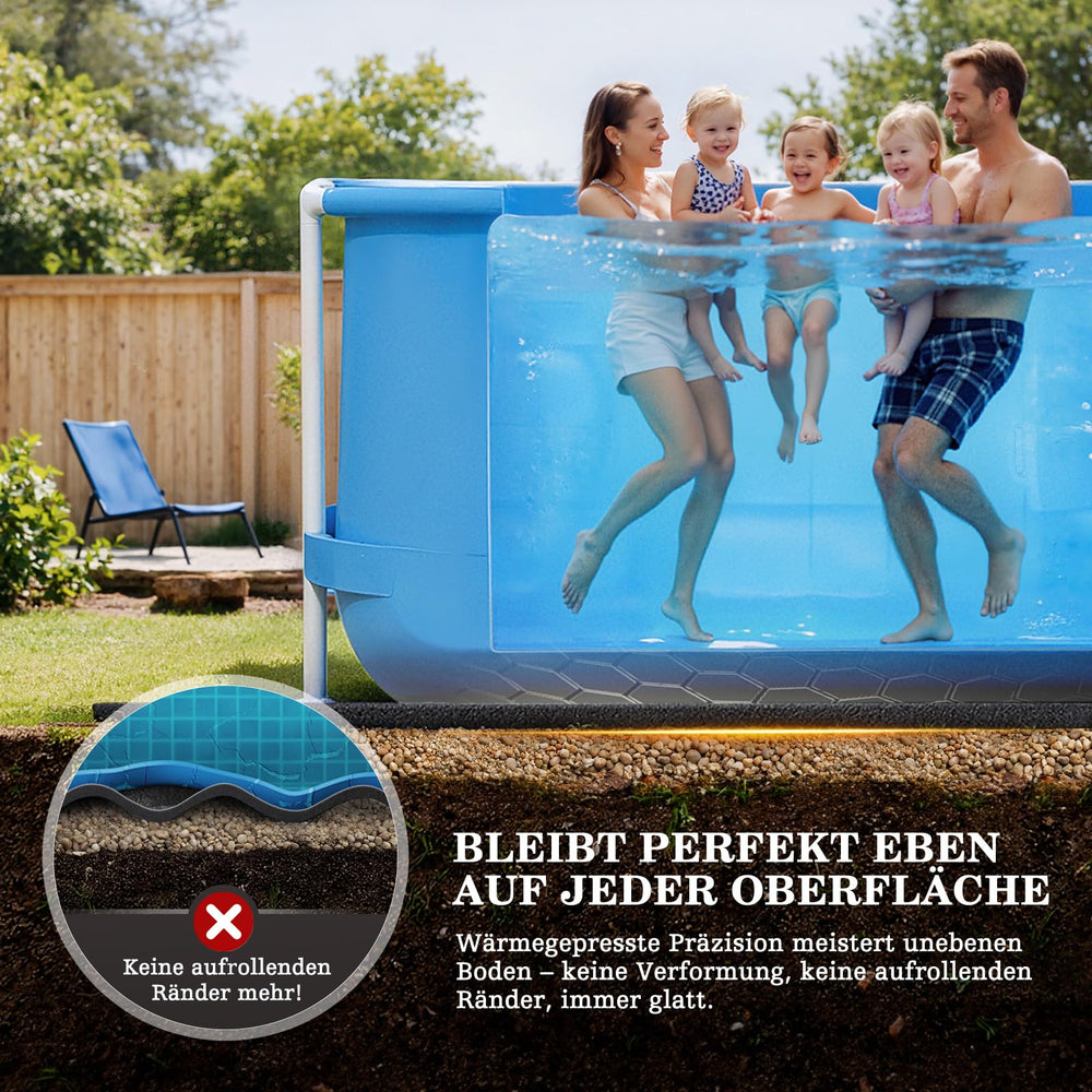 UIRWAY pool liner pad laid out on grass
