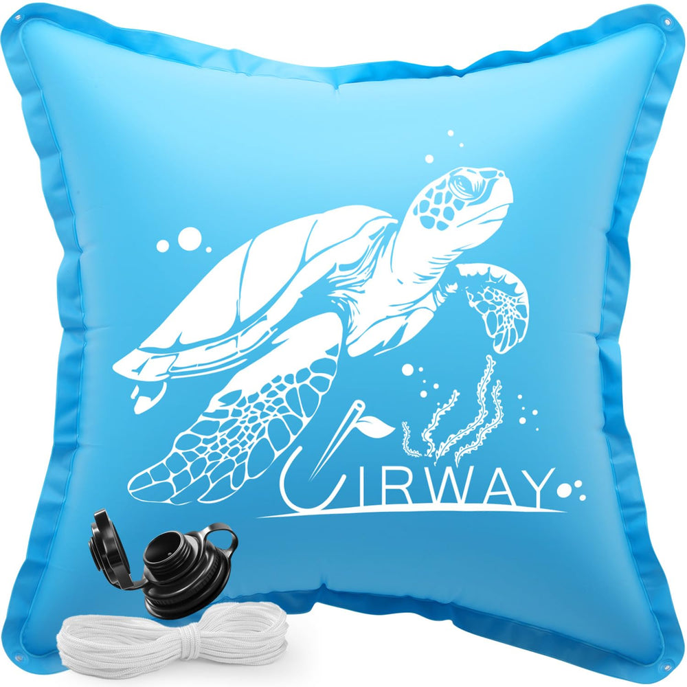 UIRWAY Pool Pillow 4x4ft blue model front view