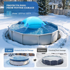 UIRWAY Pool Pillow 4x4ft with dual Boston valves