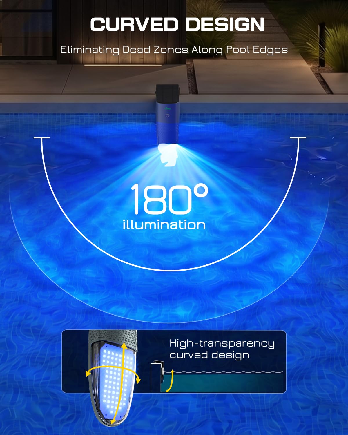 UIRWAY solar pool light packaging and included accessories