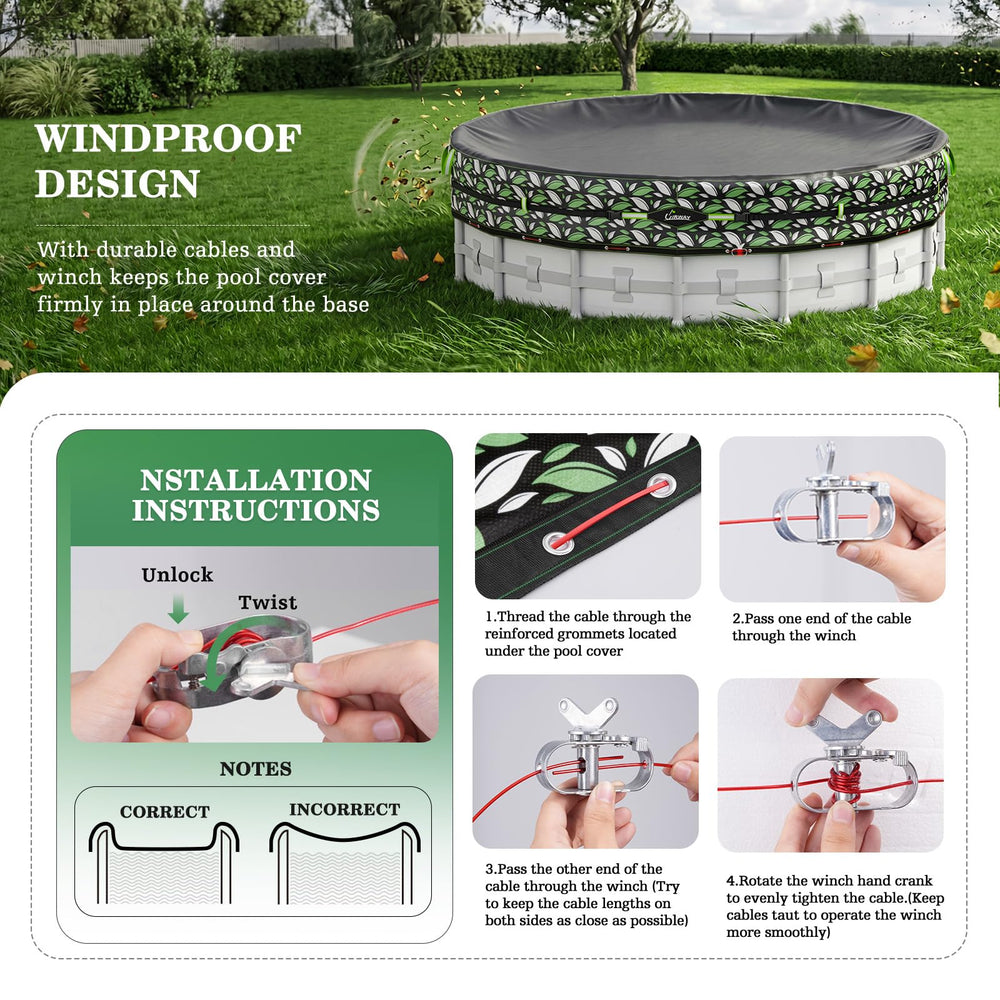 UIRWAY winter pool cover packaging dimensions