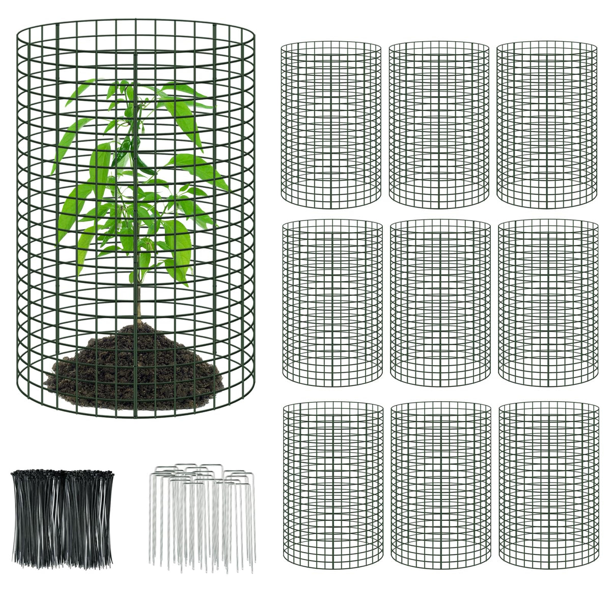 UJG wire plant protectors 30 pack with mesh panels