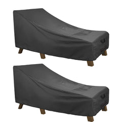 ULTCOVER Outdoor Chaise Lounge Cover black front view