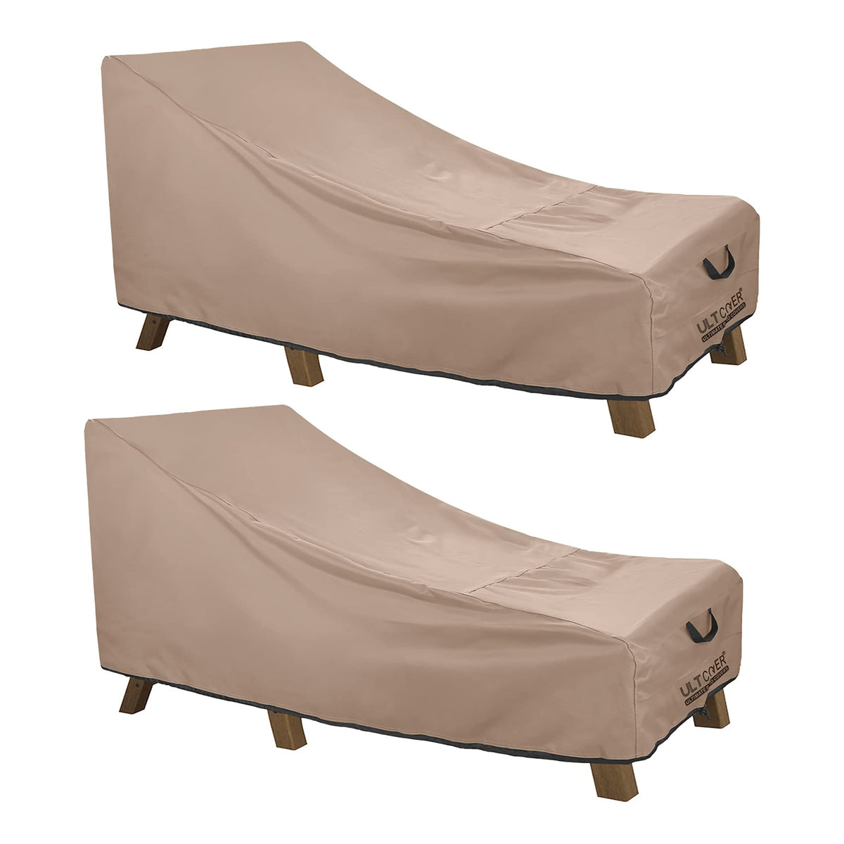 ULTCOVER Outdoor Chaise Lounge Cover pack of 2, brown