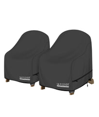 ULTCOVER Patio Adirondack Chair Cover in Black, front view