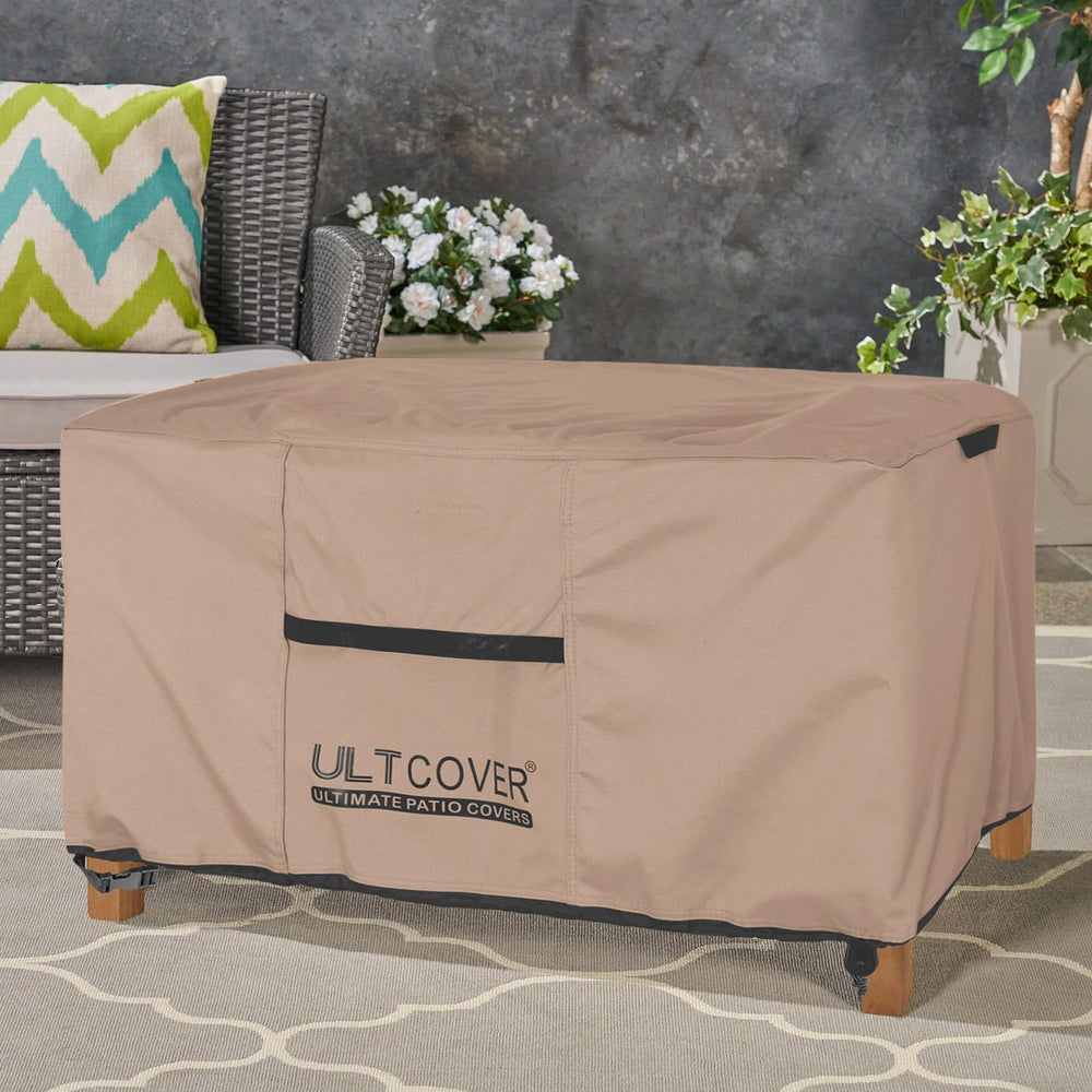 ULTCOVER patio coffee table cover with elastic draw cords