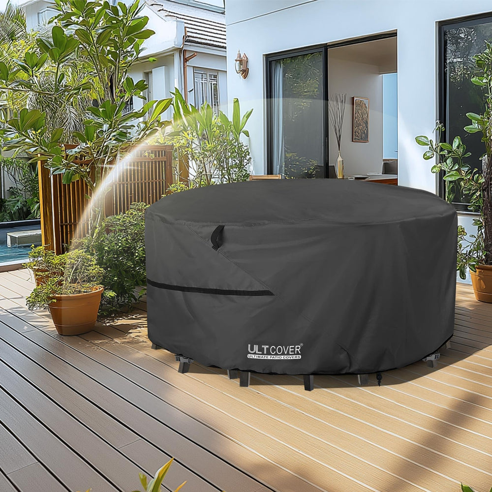 ULTCOVER Round Patio Table Cover details on fabric