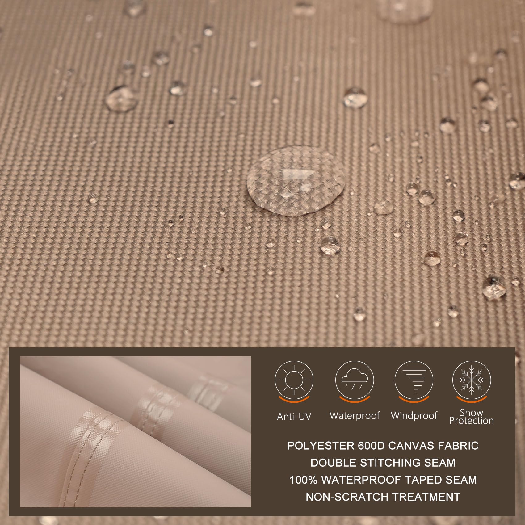 ULTCOVER umbrella cover showing brown-offset colour