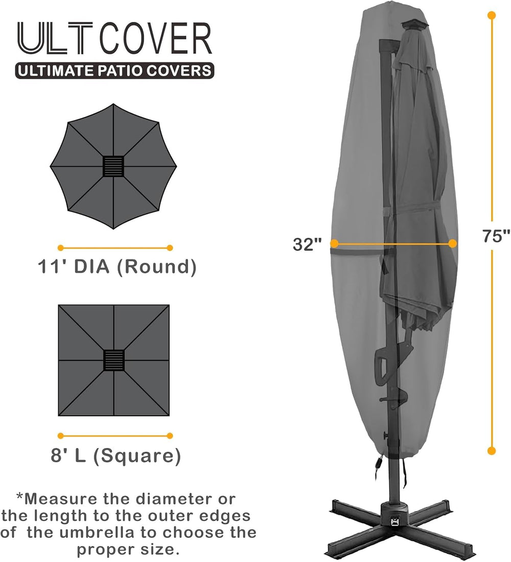 ULTCOVER umbrella cover with clear top for solar panels