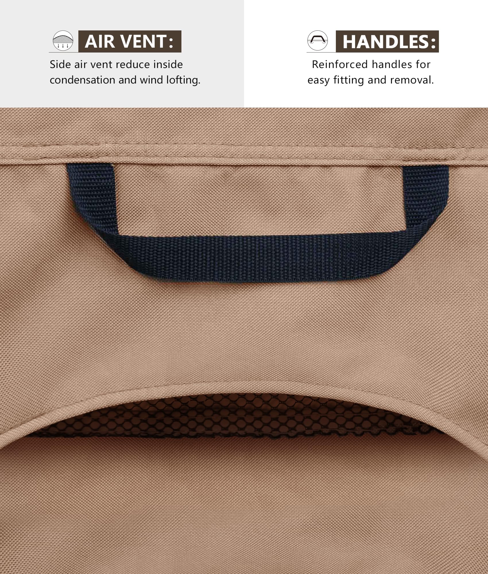 ULTCOVER Waterproof Chair Cover back with air vent
