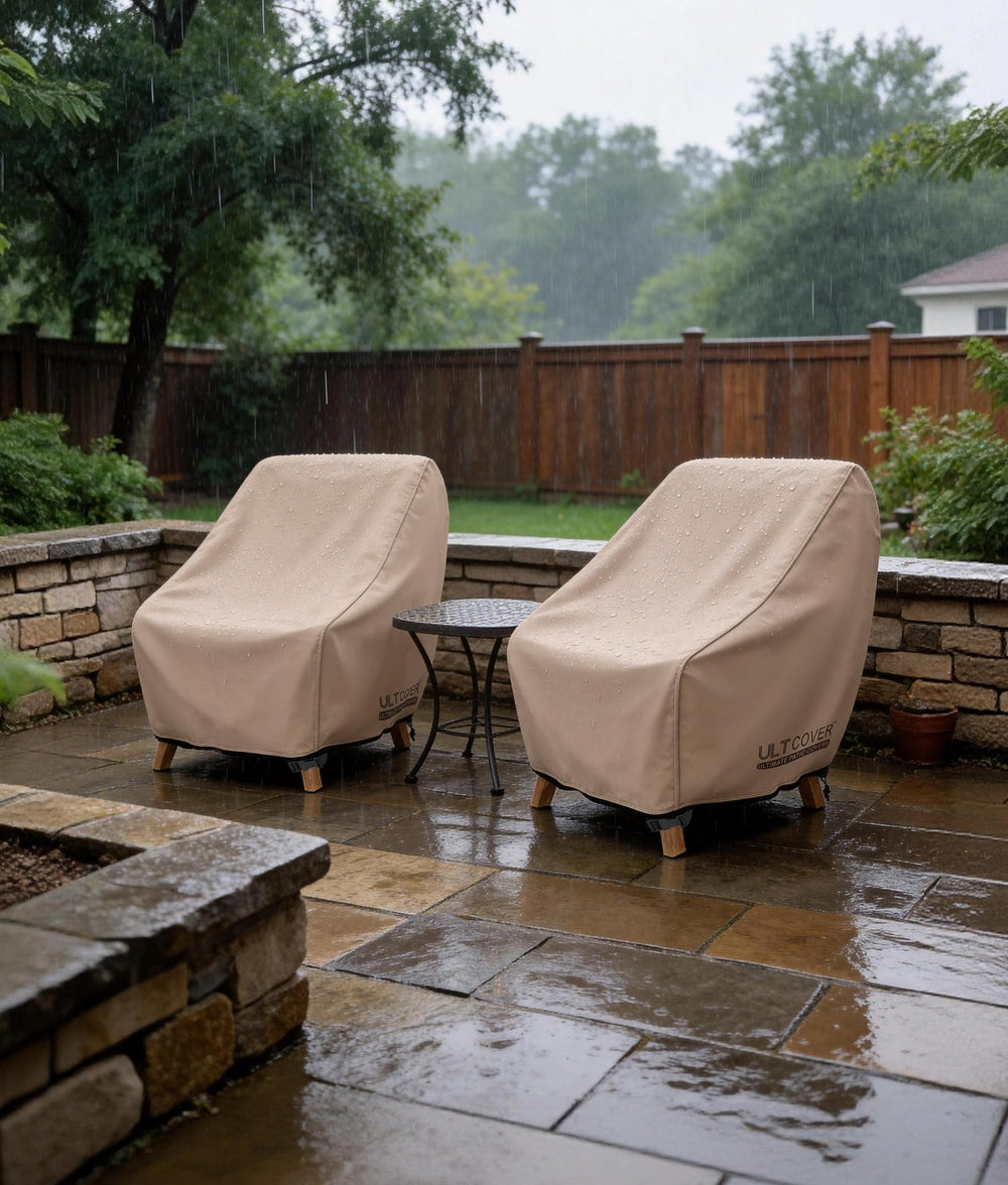 ULTCOVER Waterproof Chair Cover on outdoor chair