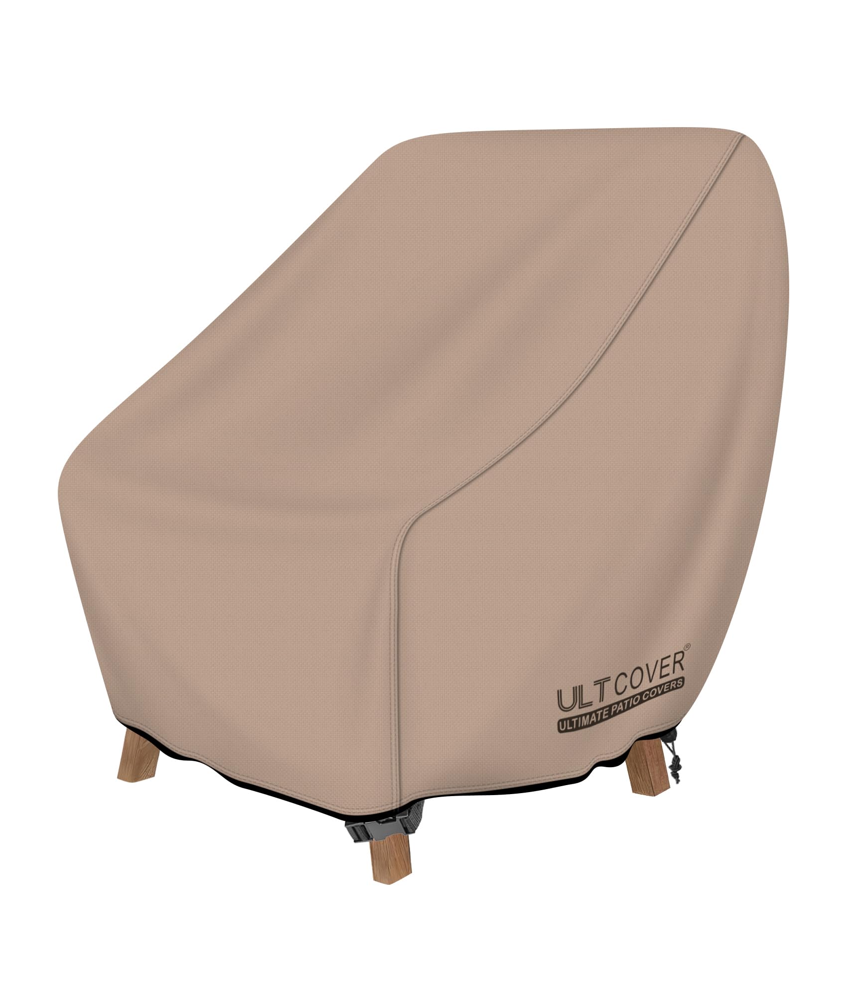 ULTCOVER Waterproof Patio Chair Cover front view, brown