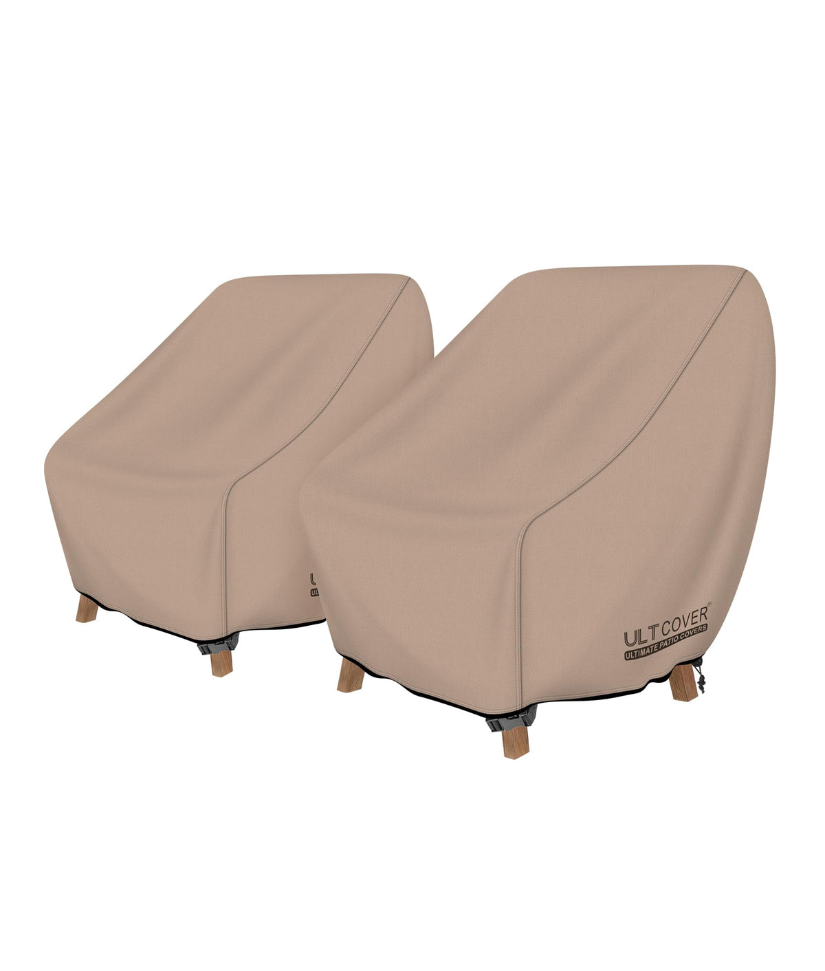 ULTCOVER Waterproof Patio Chair Cover front view, brown