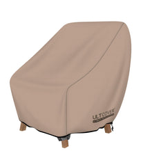 ULTCOVER Waterproof Patio Chair Cover front view, brown