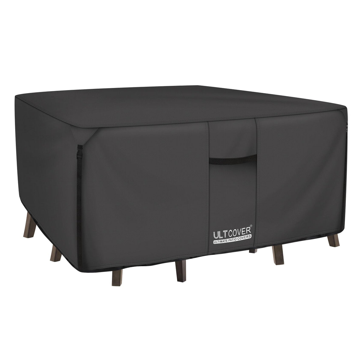 ULTCOVER Waterproof Patio Furniture Cover 54 square black front view