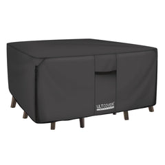 ULTCOVER Waterproof Patio Furniture Cover 54 square black front view