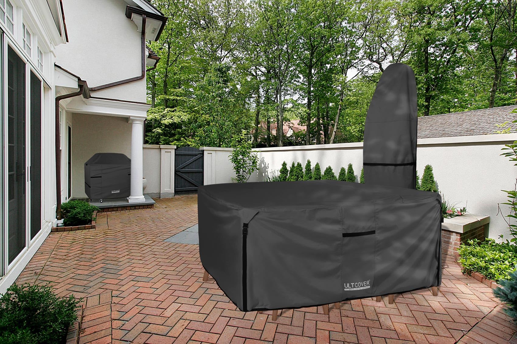 ULTCOVER Waterproof Patio Furniture Cover 54 square black in packaging