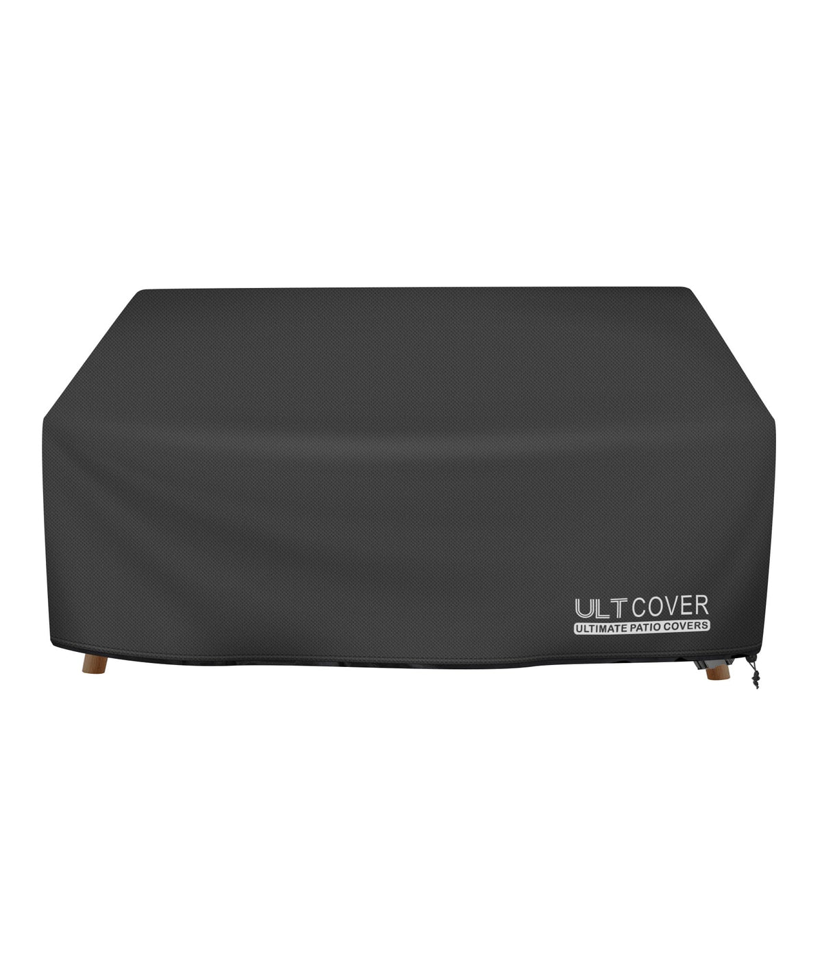 ULTCOVER Waterproof Patio Sofa Cover front view in black