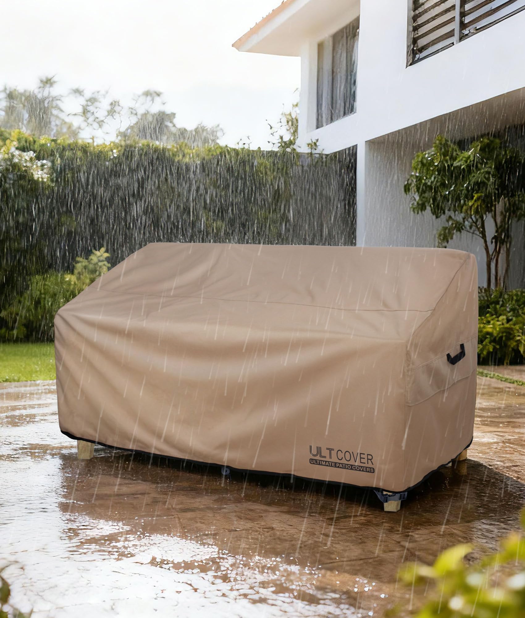 ULTCOVER Waterproof Patio Sofa Cover on outdoor sofa