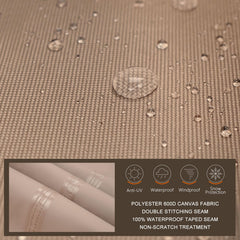 ULTCOVER Waterproof Patio Sofa Cover secured with clips