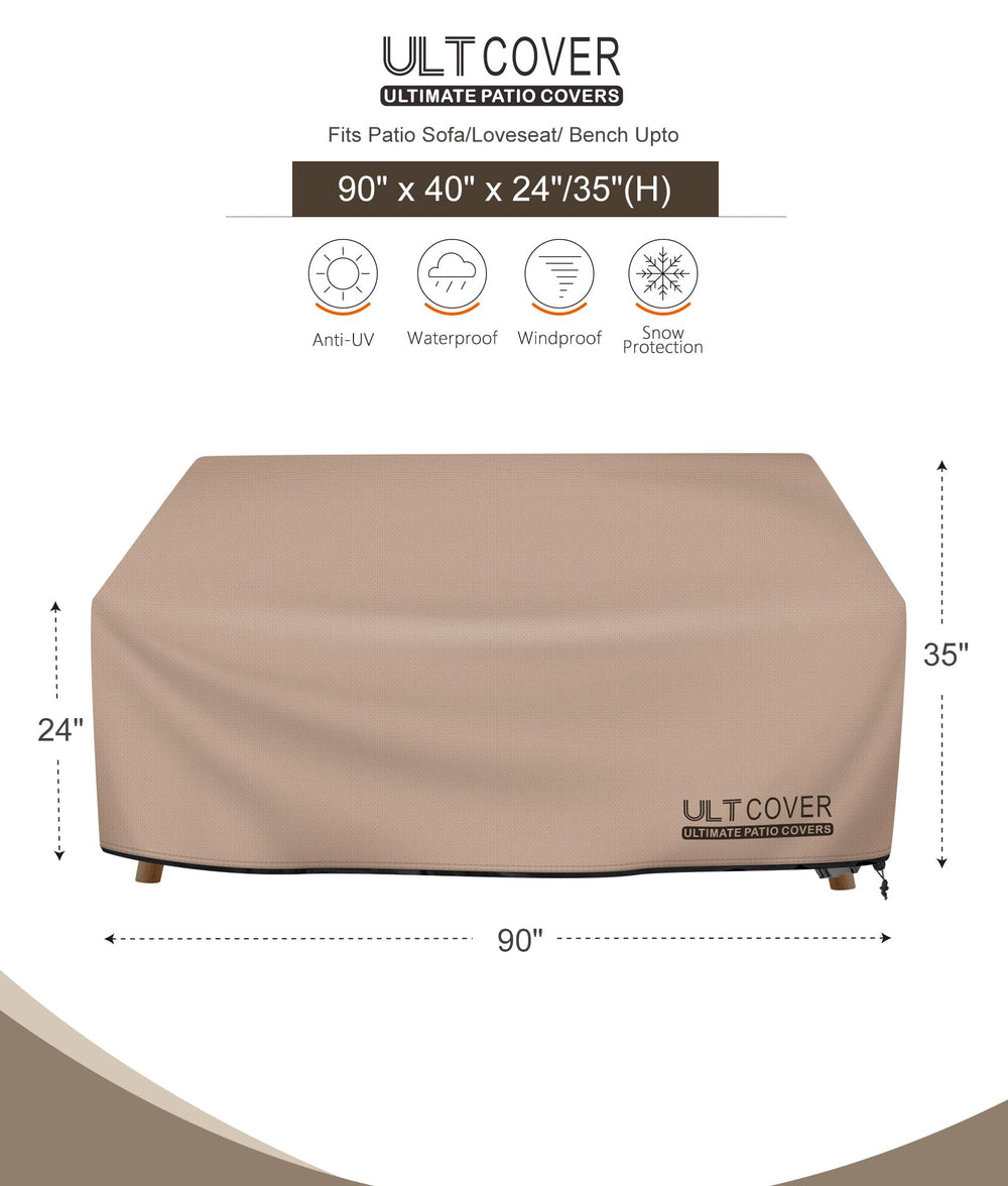 ULTCOVER Waterproof Patio Sofa Cover side view