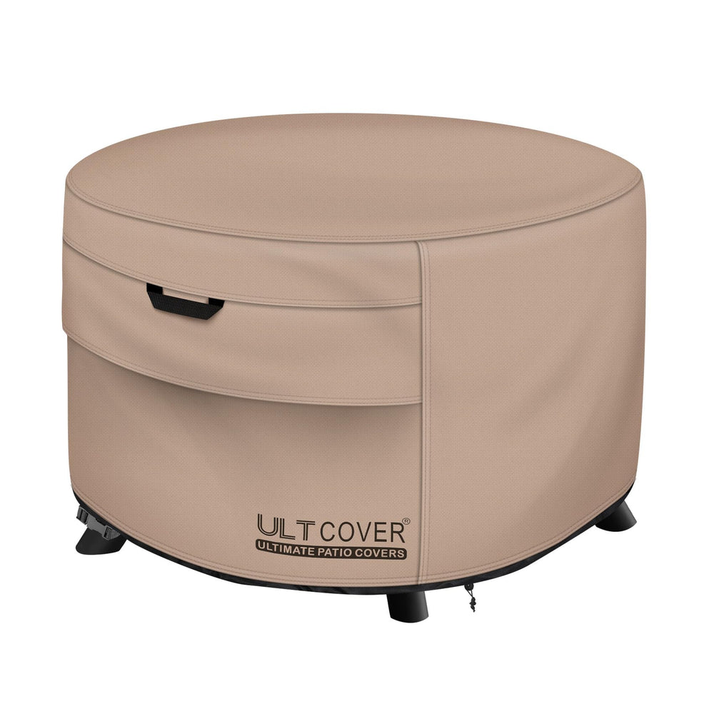 ULTCOVER Waterproof Round Patio Fire Pit Cover 36 inch front view