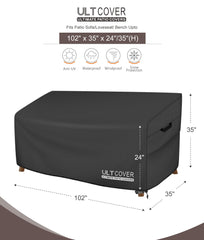 ULTCOVER Waterproof Sofa Cover showing secure clips and draw cords