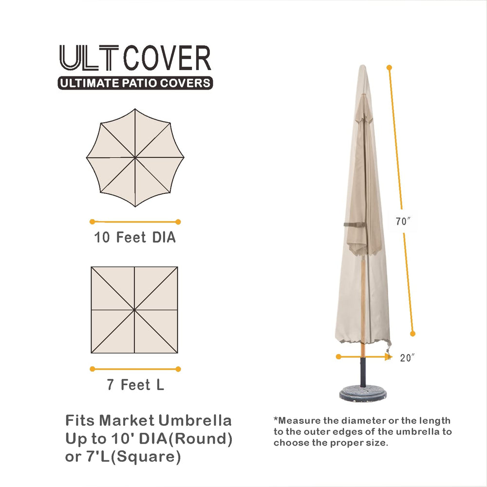 ULTCOVER Waterproof Umbrella Cover with zipper closure