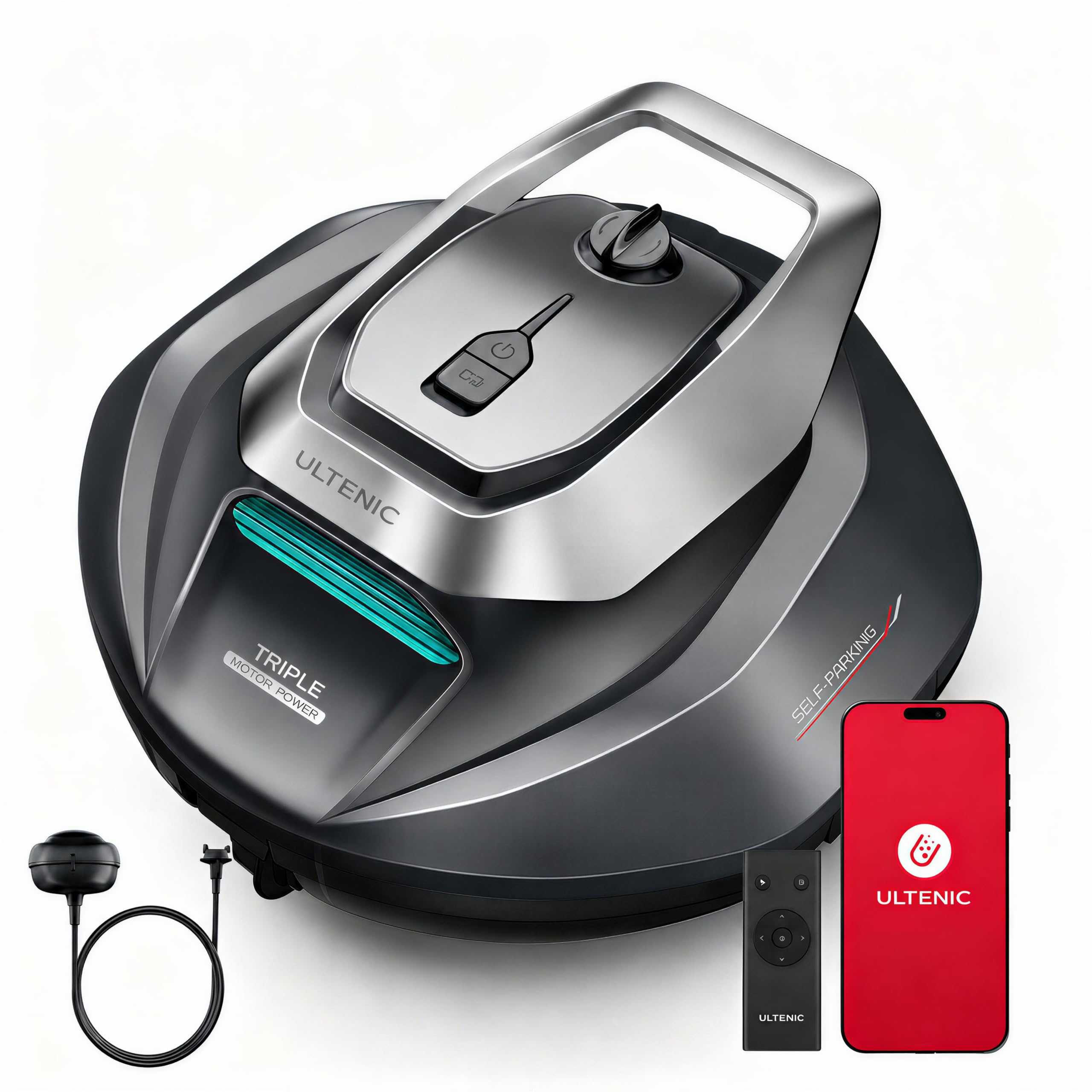 Ultenic Cordless Robotic Pool Cleaner green model front view