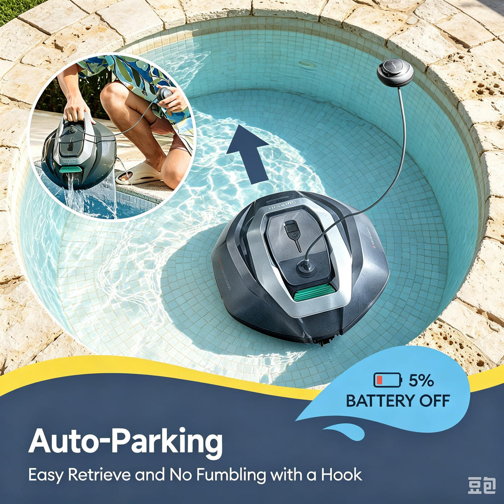 Ultenic Cordless Robotic Pool Cleaner lightweight design for easy retrieval