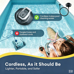 Ultenic Cordless Robotic Pool Cleaner side view