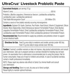 UltraCruz Probiotic Paste 60 ml tube back view