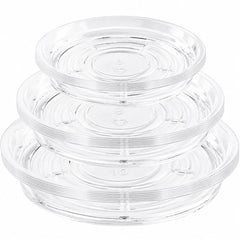 UltraOutlet 21 Pack Clear Plastic Plant Saucer 6 inch front view