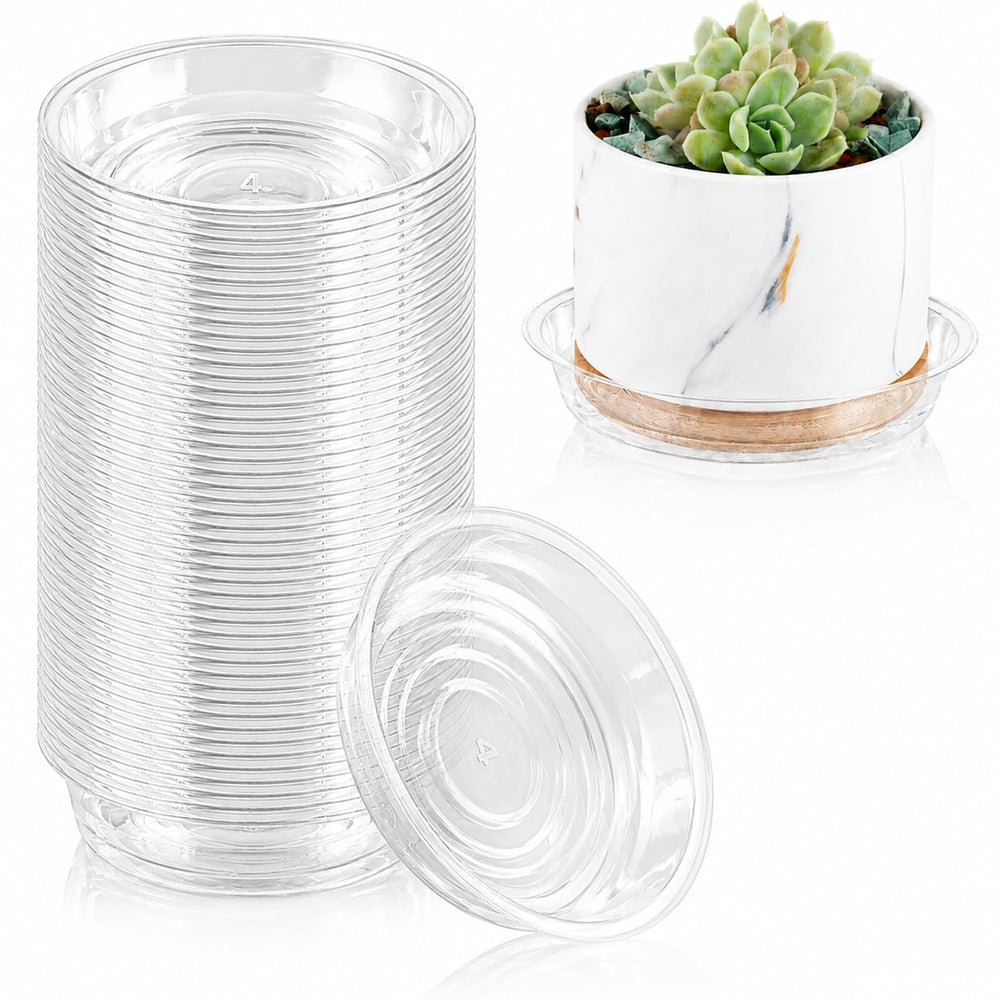 UltraOutlet 4 inch clear plant saucer front view