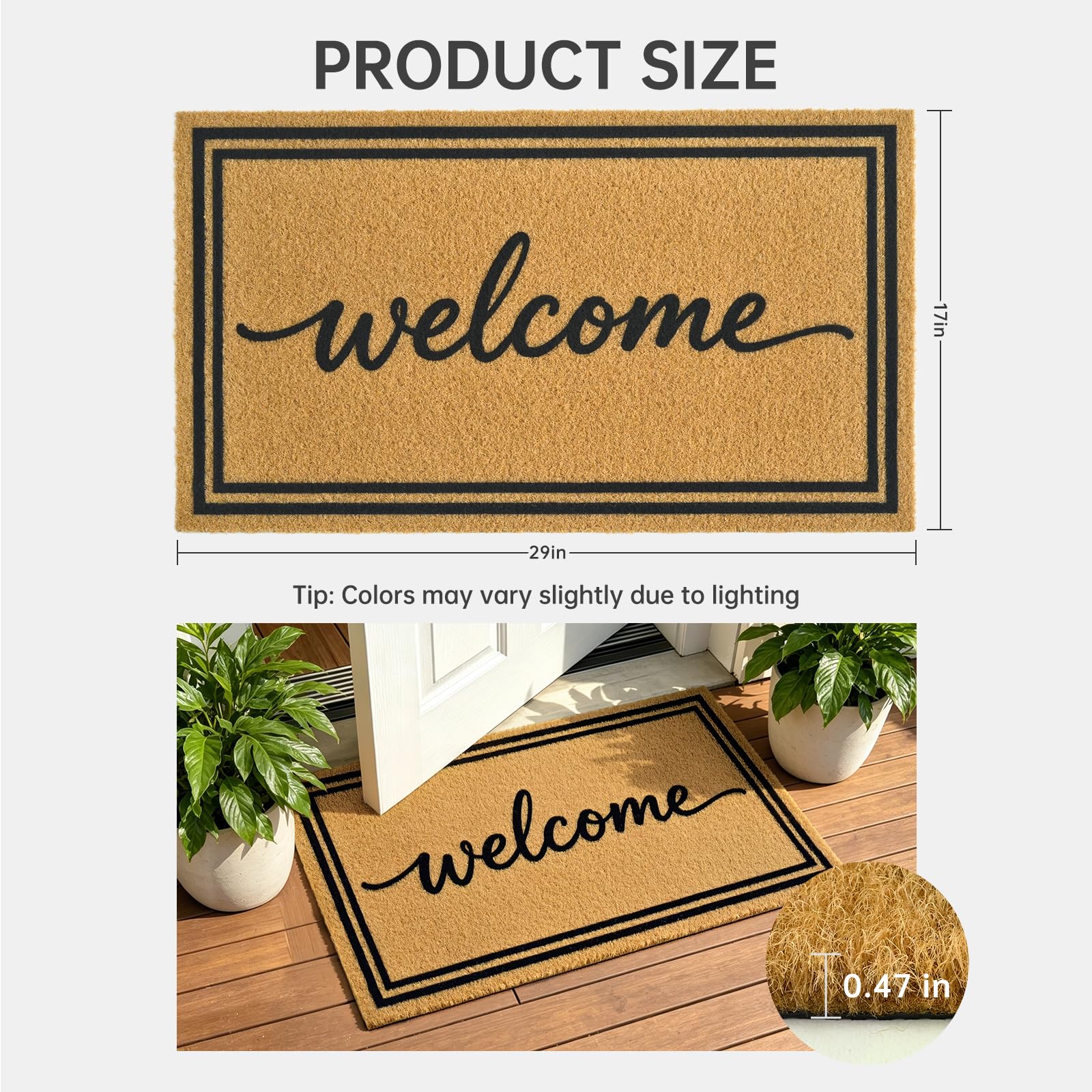 ULTSOFE doormat placed at entrance with shoes on it