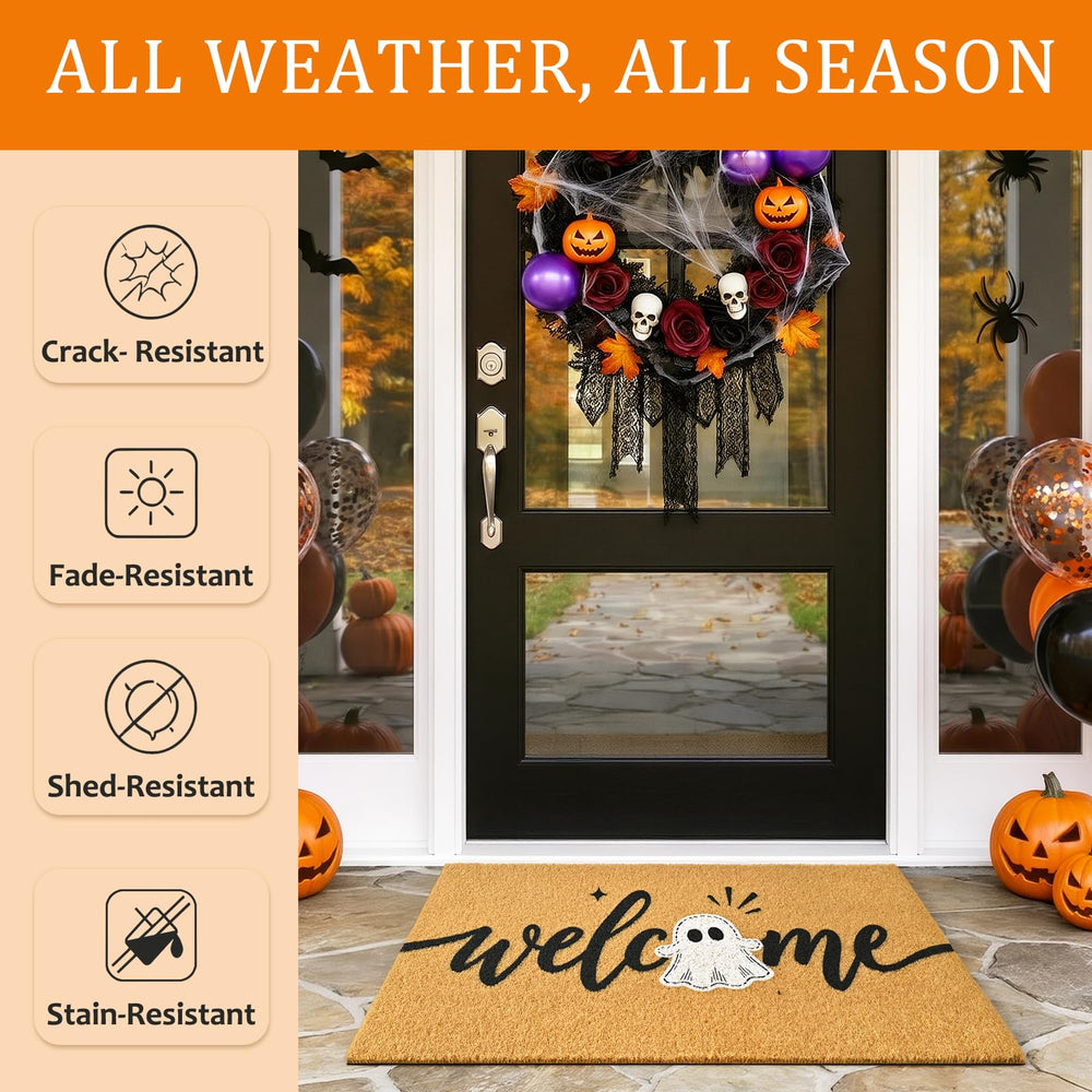 ULTSOFE Halloween Mat placed at an entryway
