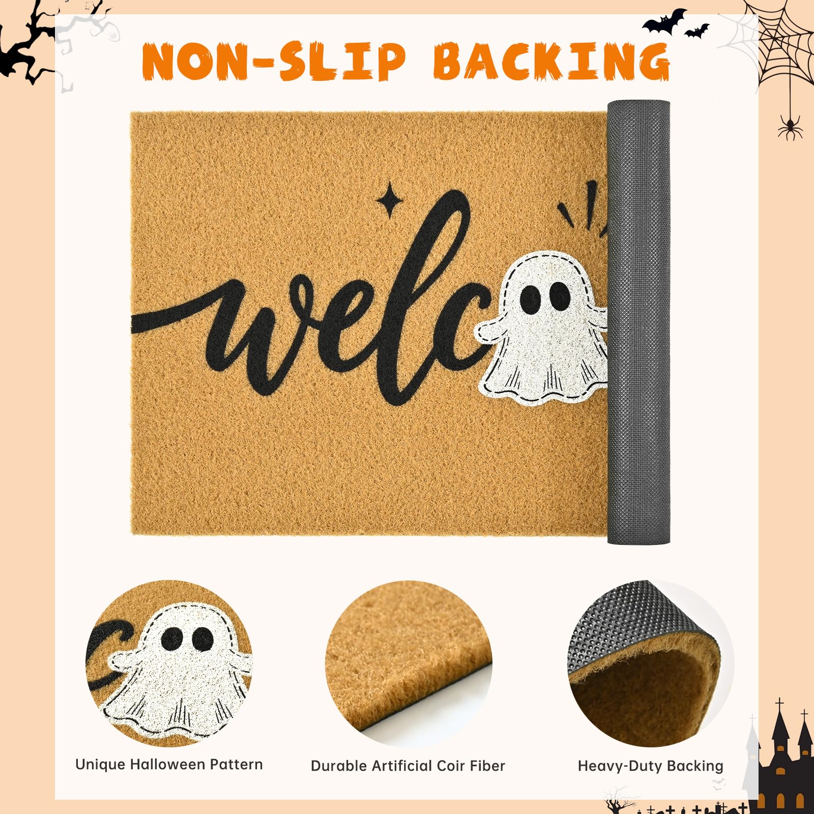 ULTSOFE Halloween Mat showing dirt trapping capabilities