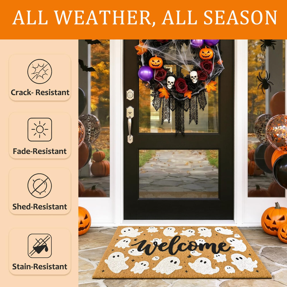 ULTSOFE Halloween Welcome Mat on porch