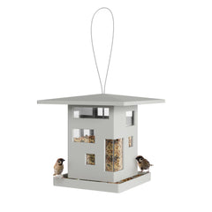 Umbra Bird Cafe Bird Feeder grey model front view