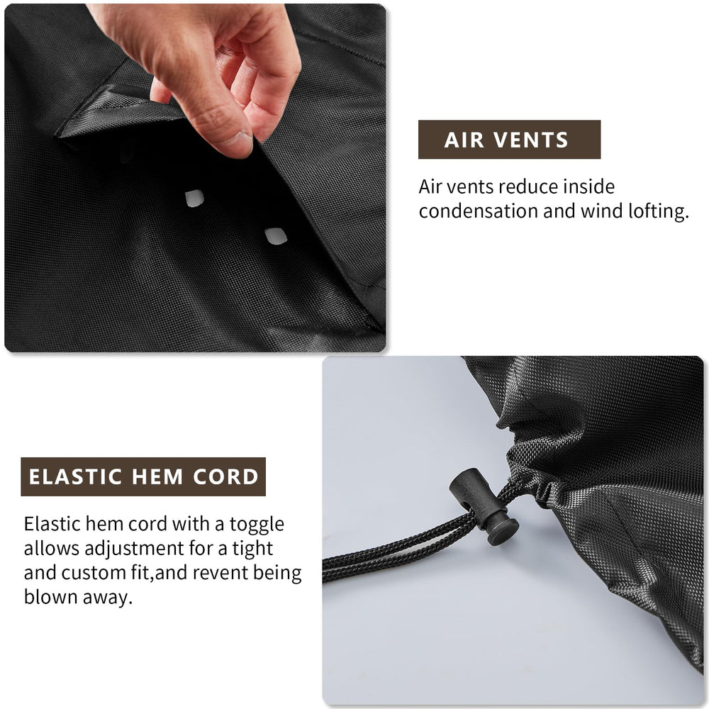 UNARK Outdoor Swivel Chair Cover ventilated design detail