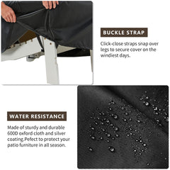 UNARK Outdoor Swivel Chair Cover with click-close straps secured
